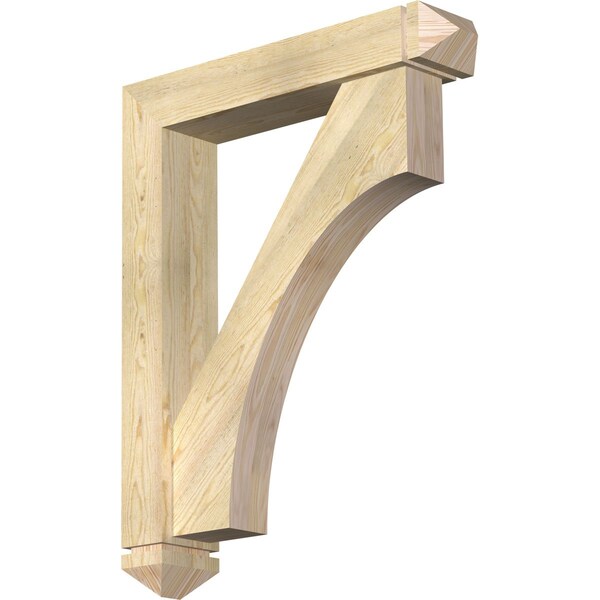 Ekena Millwork Westlake Arts and Crafts Rough Sawn Bracket w/ Offset Brace, Douglas Fir, 6"W x 30"D x 38"H BKT0604X30X38WTL03RDF - main